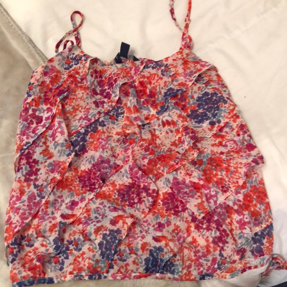 American eagle multicolor spaghetti strap blouse